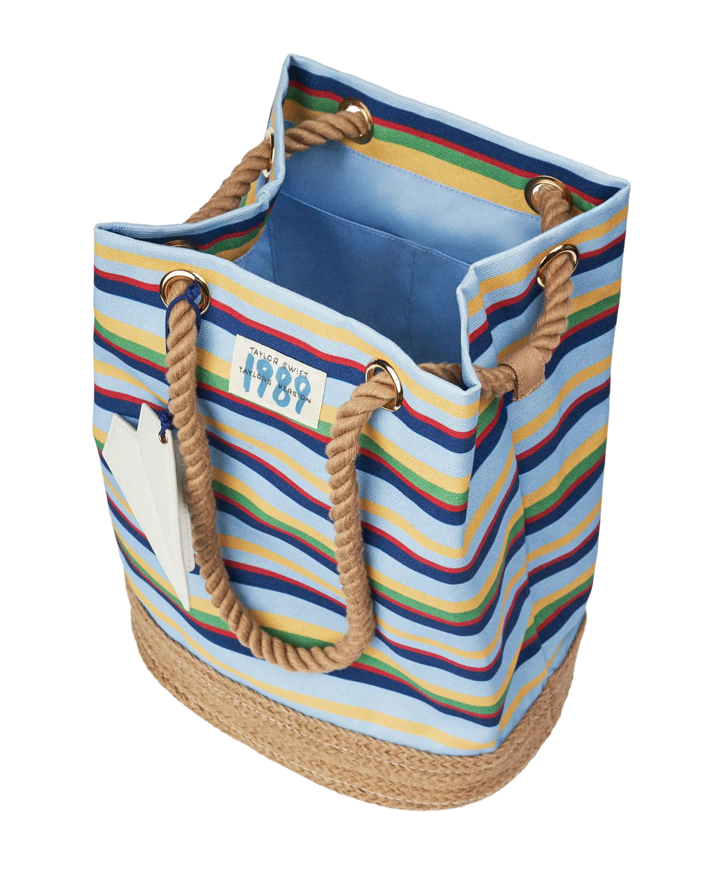 1989 Striped Bucket Bag